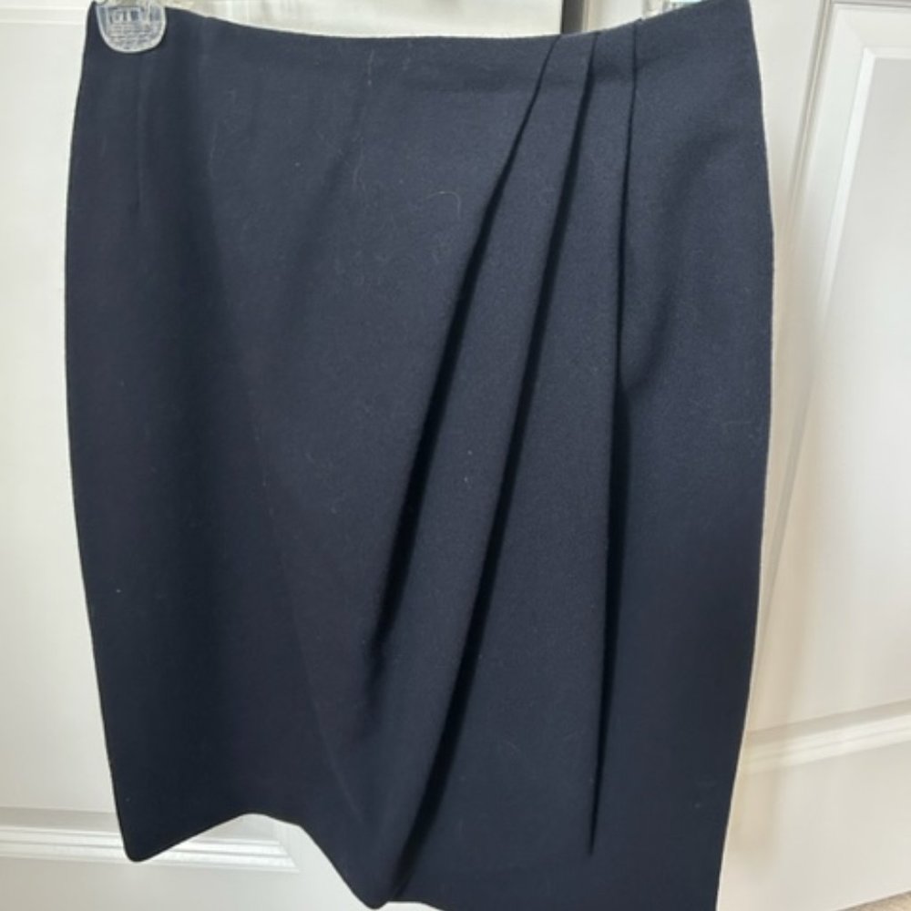 Navy Blue,  Anne Kline II Wool skirt, size 4